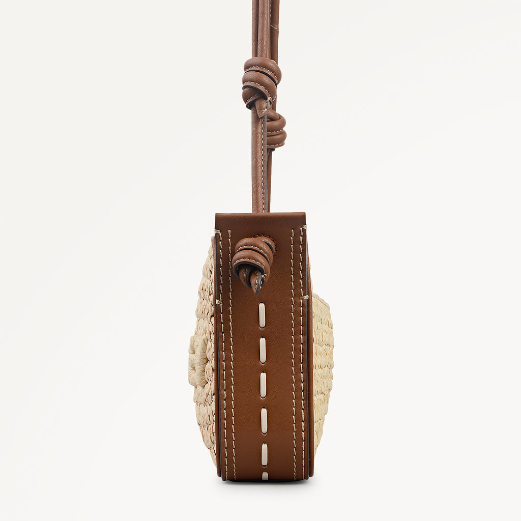 The Camden - Raffia - Small Ziptop Shoulder