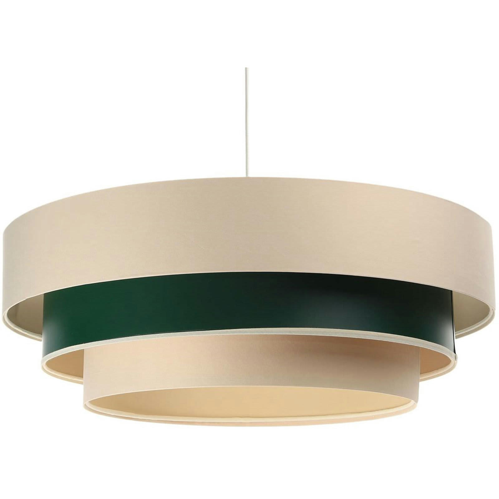 TRINITI - Suspension Tissu Beige 60x60x25 cm