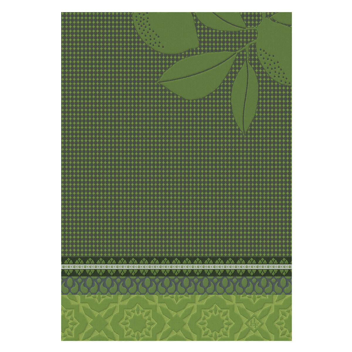 SOUS LES CITRONNIERS - Essuie-mains en coton vert 54 x 38