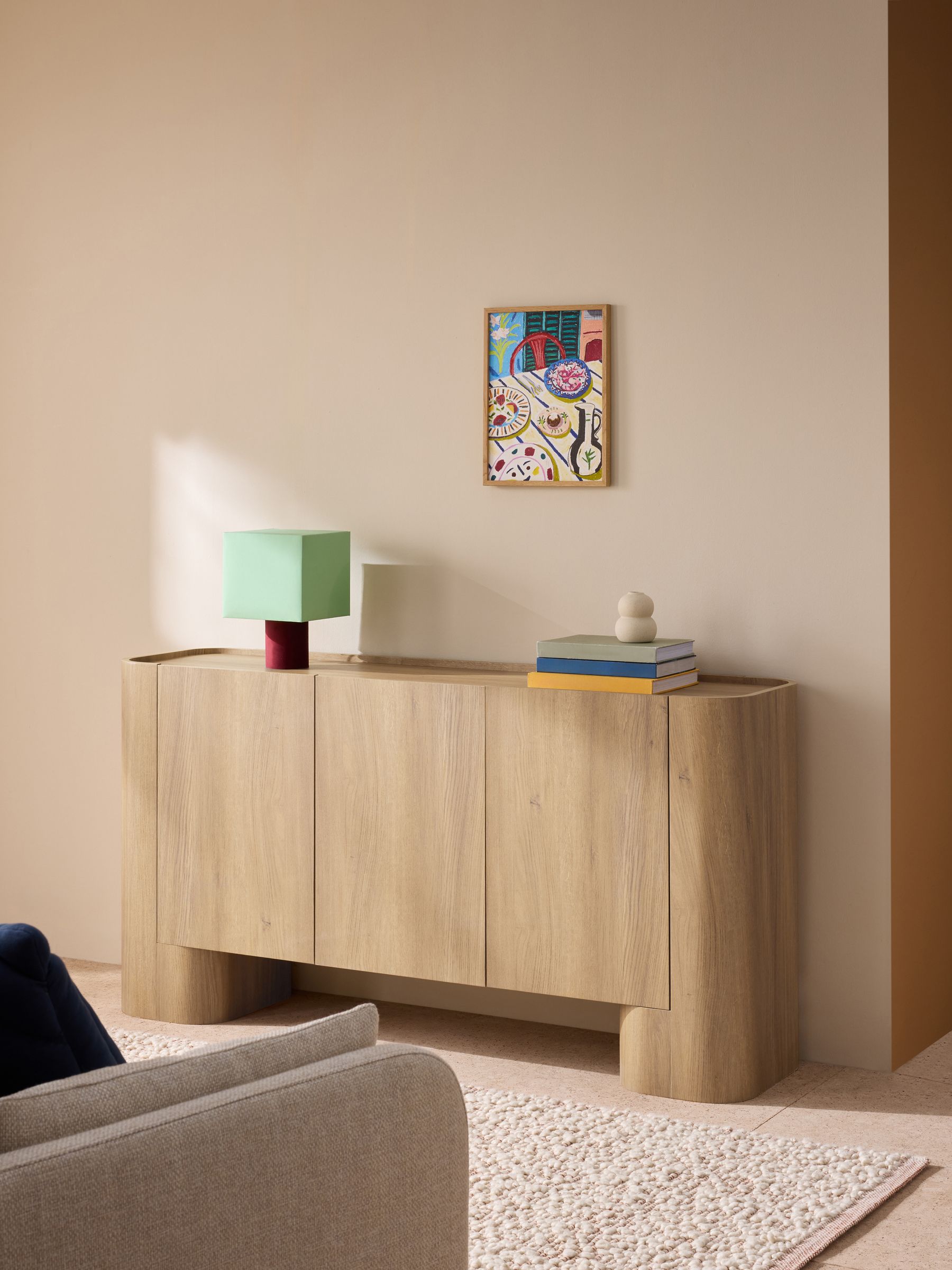 Kain Large Sideboard in Light Oak Effect