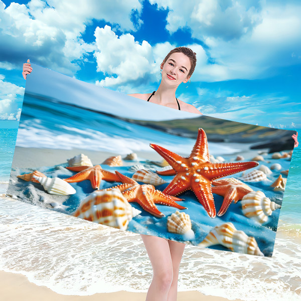 Ręcznik kąpielowy plażowy 100x180 Muszelki