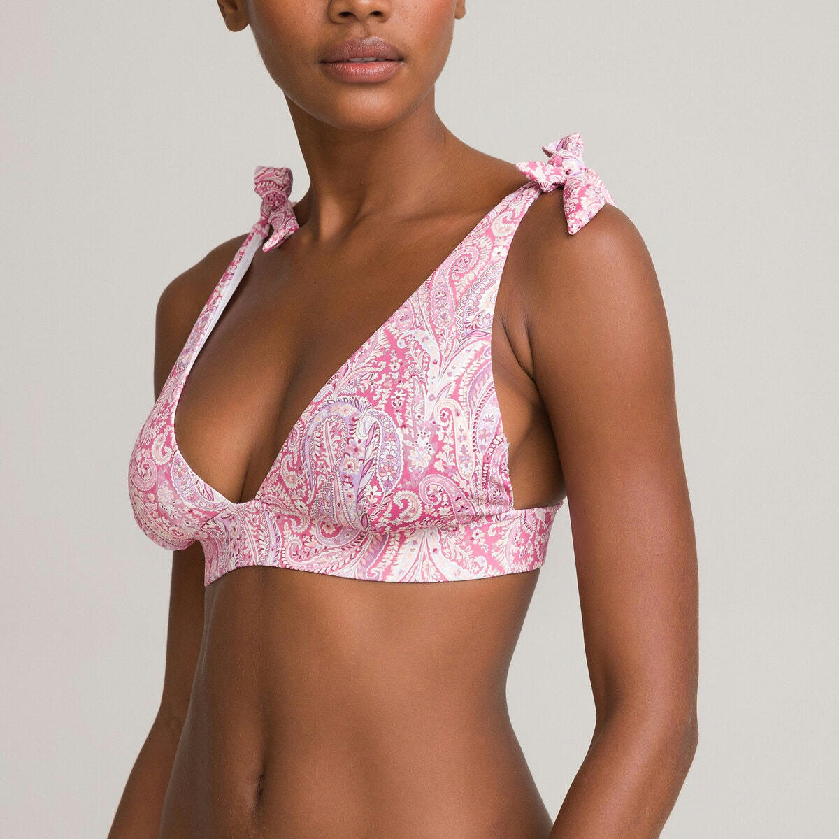 Haut de maillot de bain foulard imprimé cachemire