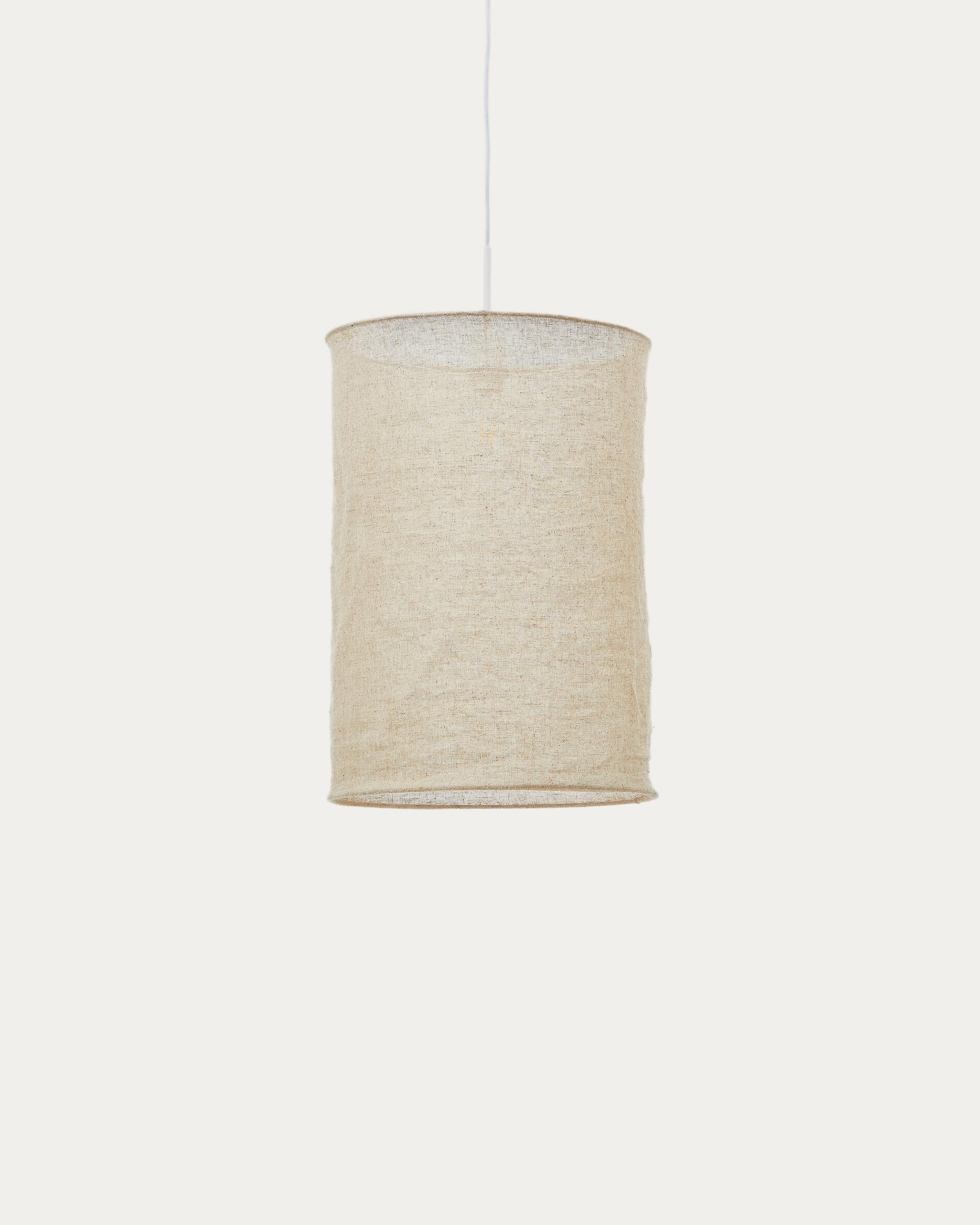 Mariela linen ceiling lamp shade in a beige finish Ø 40 x 60 cm
