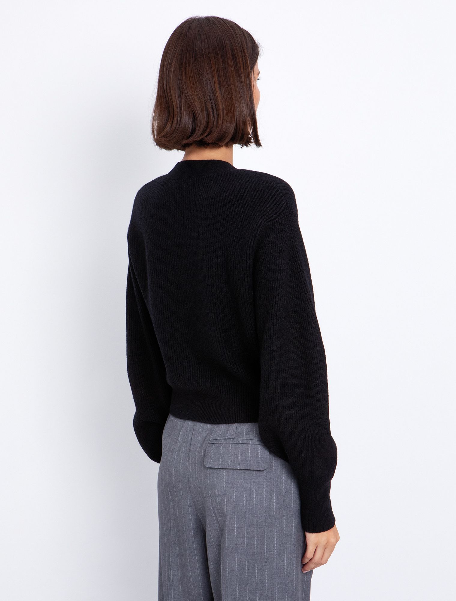 One size πλεκτή ζακετα rib