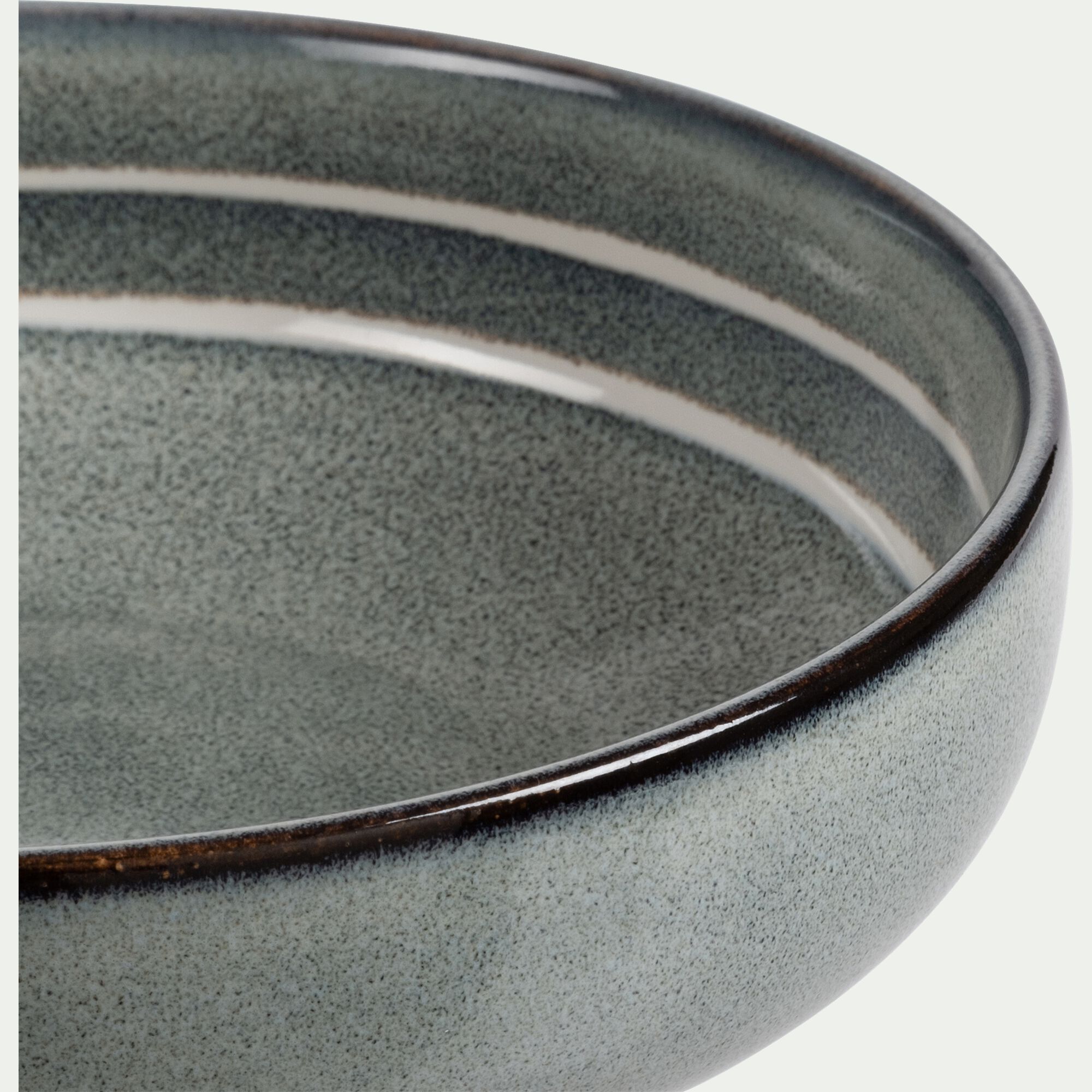MACAO - Assiette creuse en grès D17,5cm - bleu calaluna