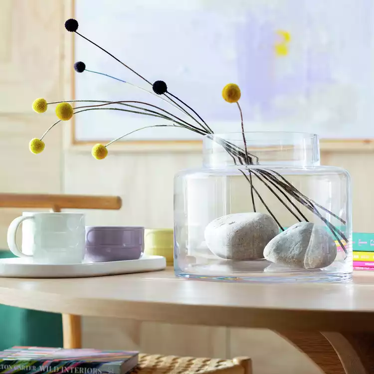 Habitat Wide Base Glass Vase - Clear