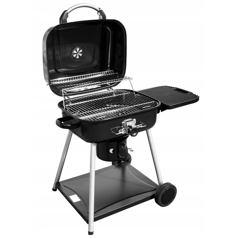Grill Węglowy Prostokątny Z Praktyczną Pokrywą