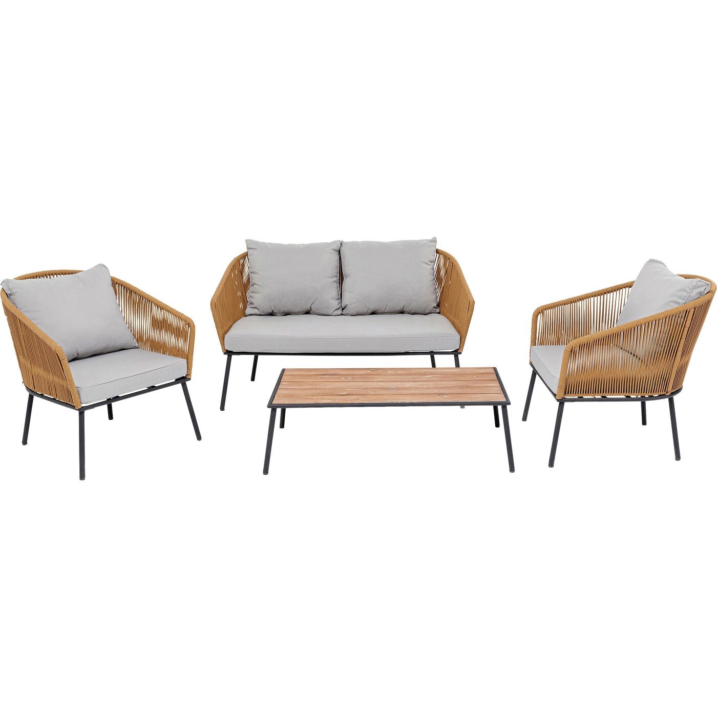 Tuinmeubilair Elba 4-Zits bruin Kare Design