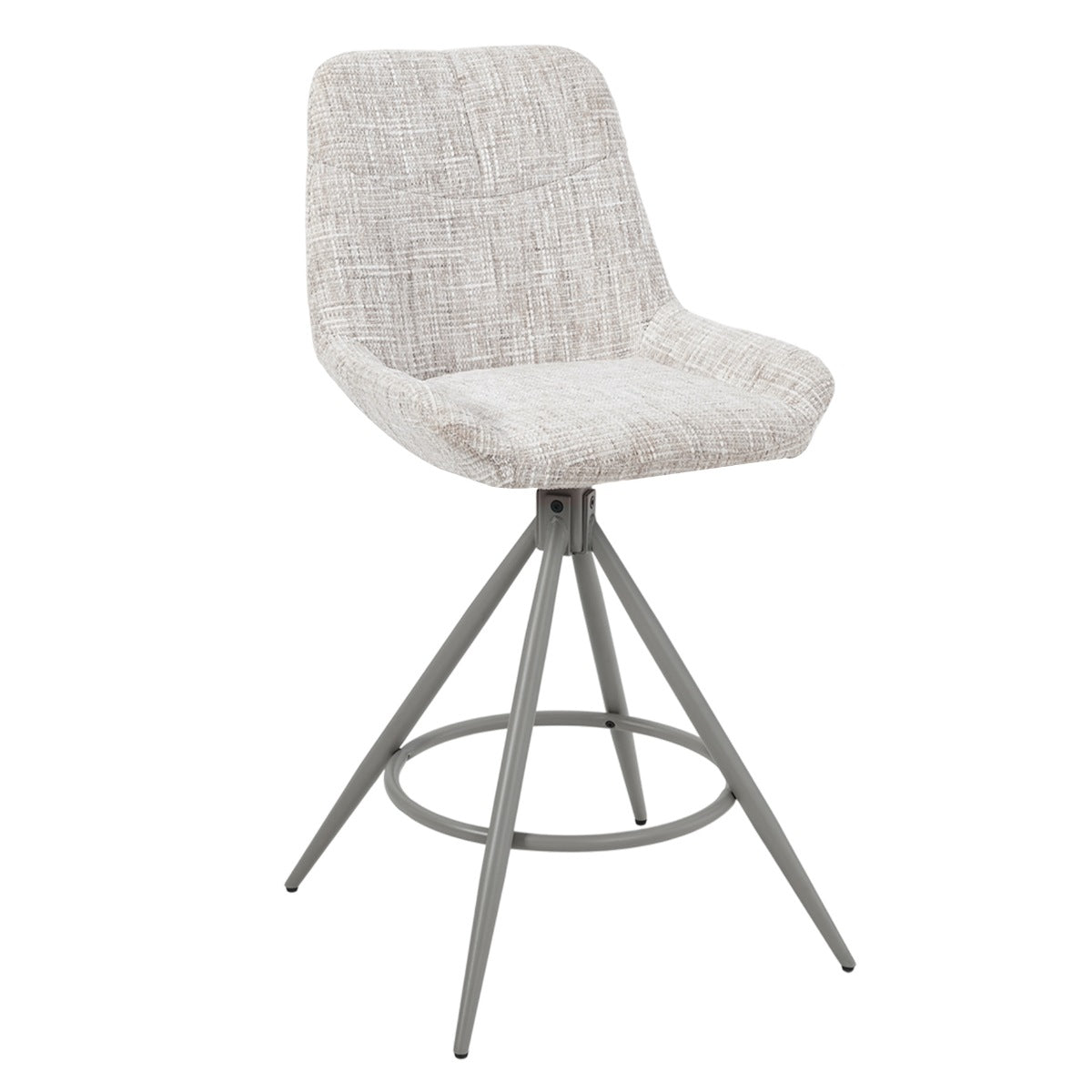 DÉJA Living Barkruk Senna - Greige - Draaibaar - Zithoogte 67cm - Set van 2