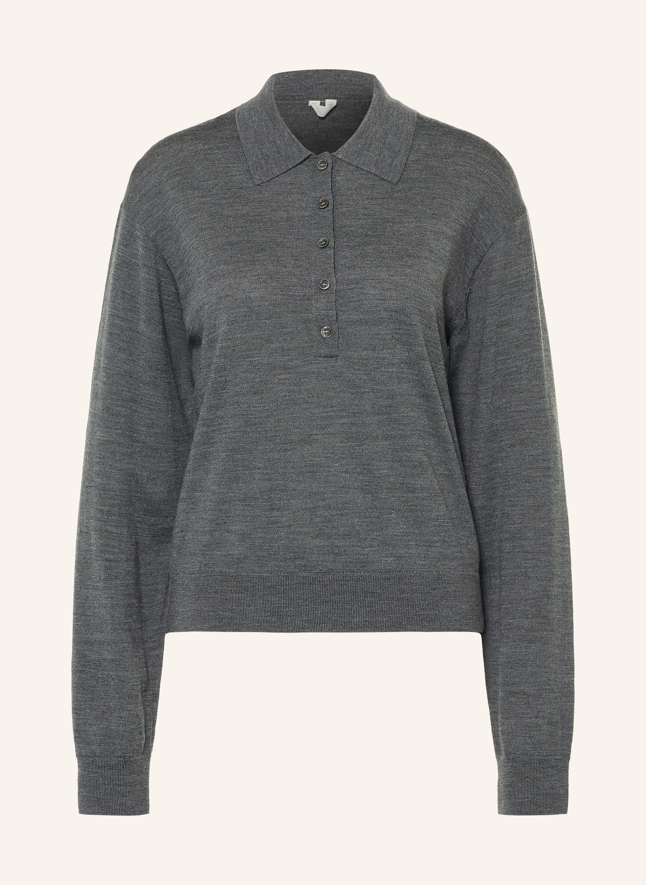 ARKET Strick-Poloshirt aus Merinowolle