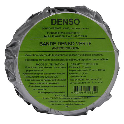 Bande d'étanchéité DENSO verte 50mmx10m - GEB - 818101