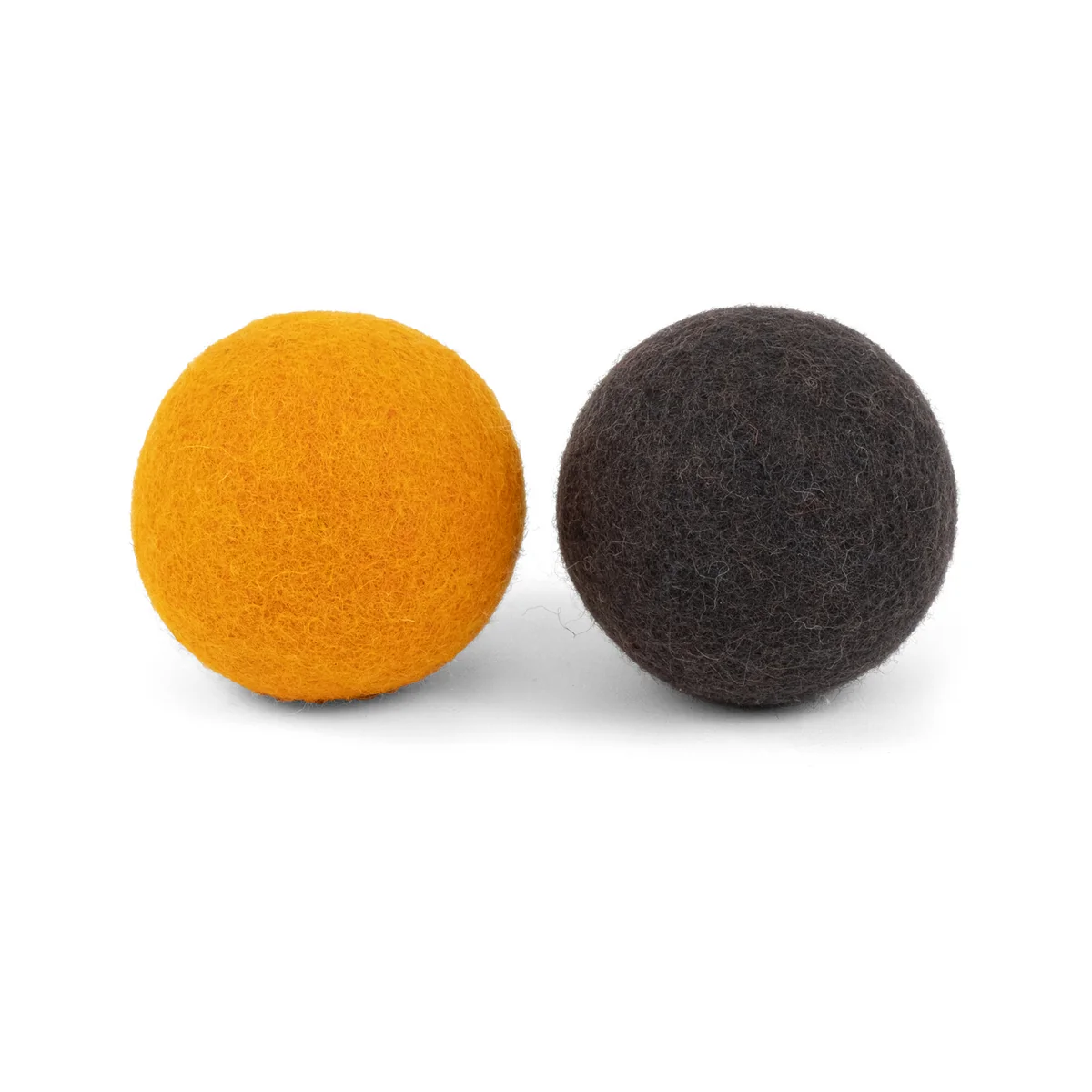 myfelt - Risa & Kuno Hundespielzeug, Ball Set, ockergelb / anthrazit