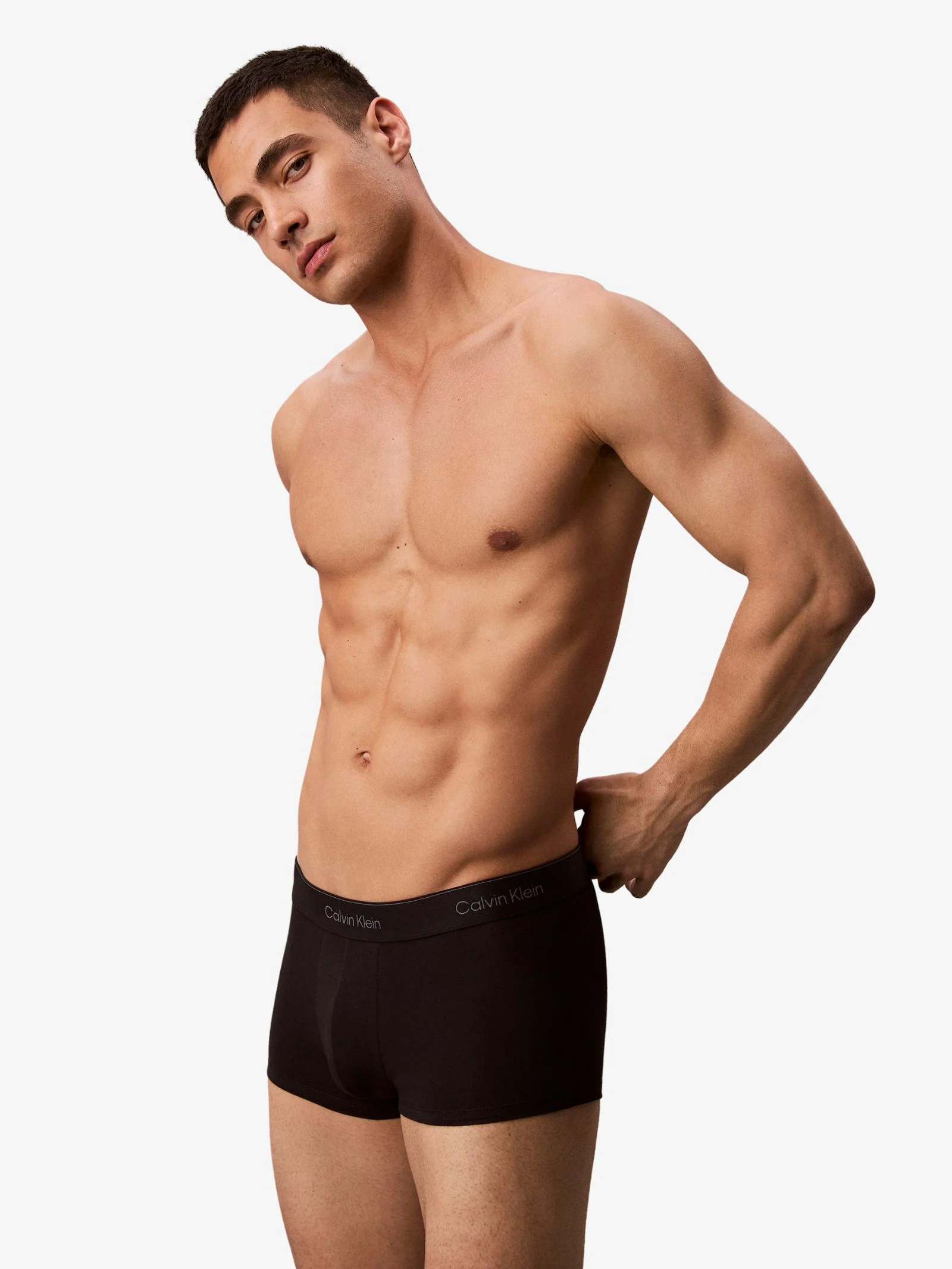 Icon Cotton Stretch Low Rise Trunk (Black 3-Pack)