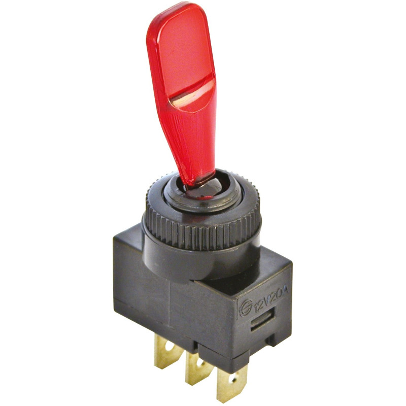 Interrupteur On/Off 12 V rouge CARPOINT