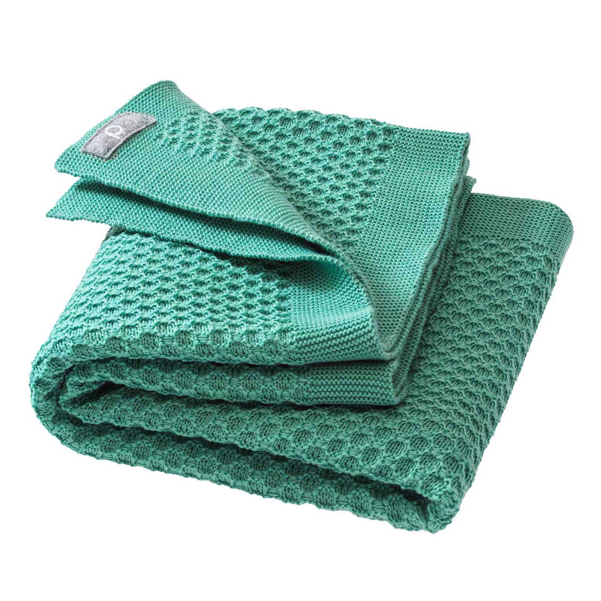 Waben-Strickdecke