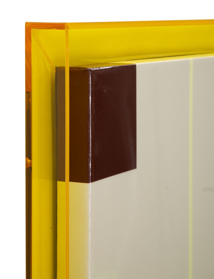 Print op gelakt canvas met acryl frame cm 60x3,3x80