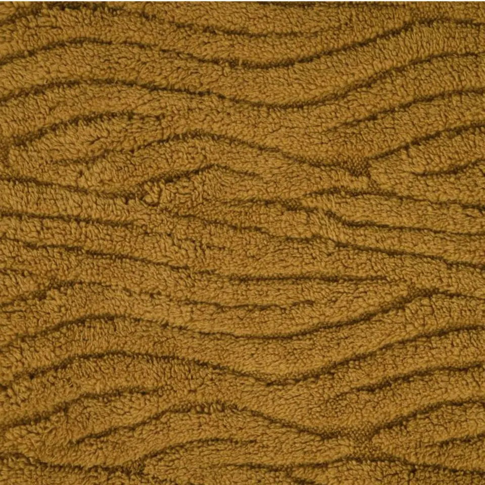 Plaid/bankdeken Columbia - camel - 180 x 220 cm - waves motief