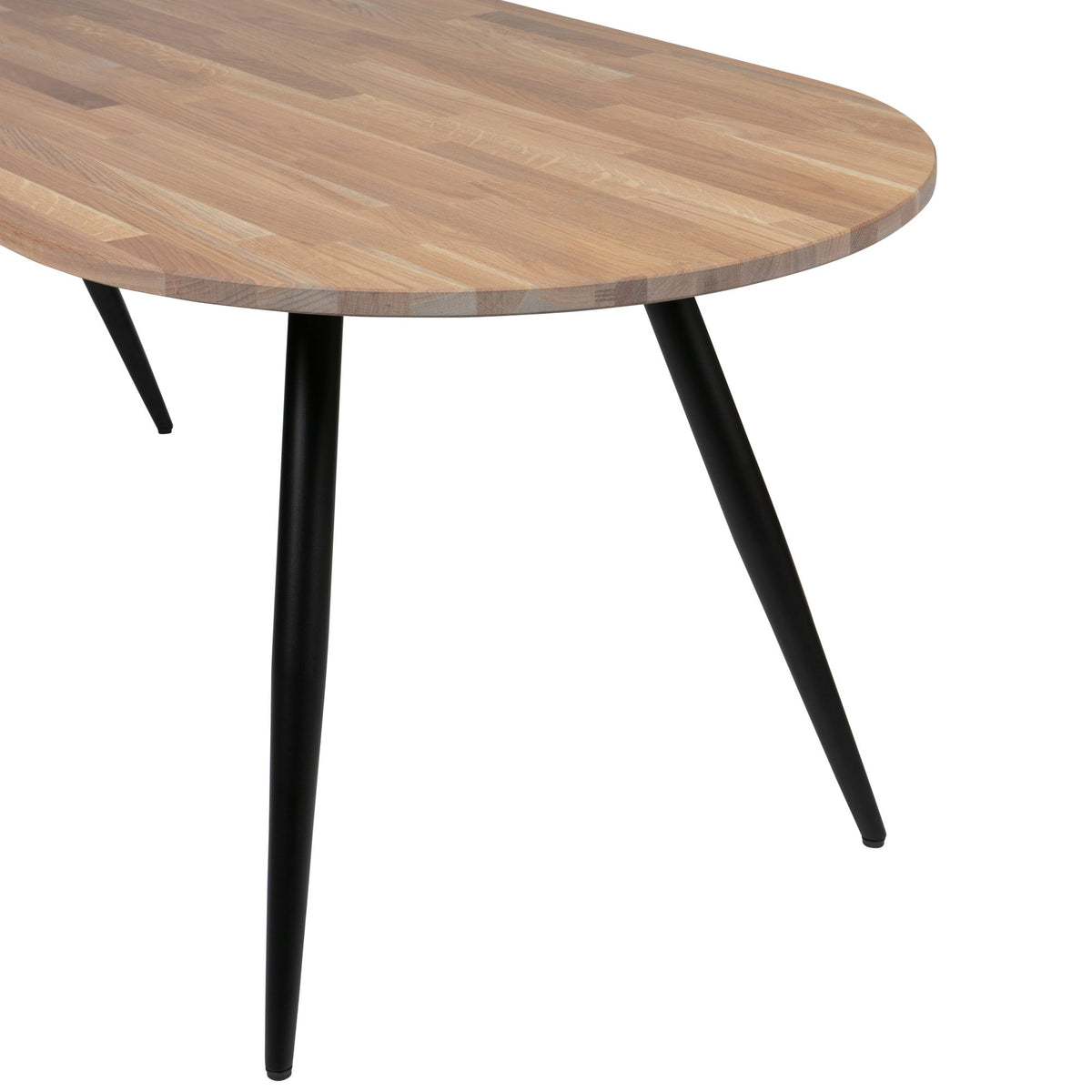 WOOOD ovaal tafelblad incl. 2-standen poot Tablo - Grijs -74,4x220x90