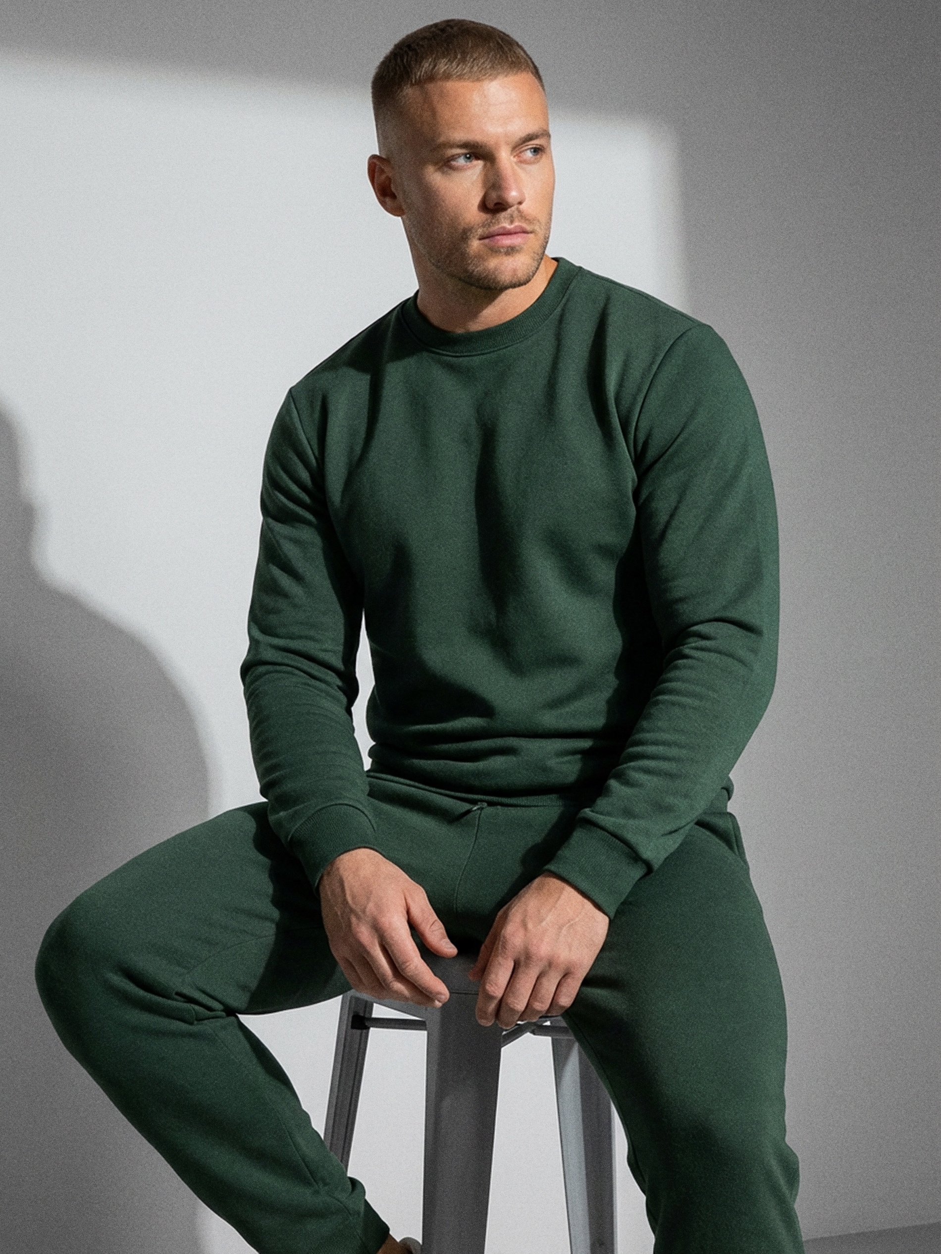Bluza crewneck z domieszką bawełny