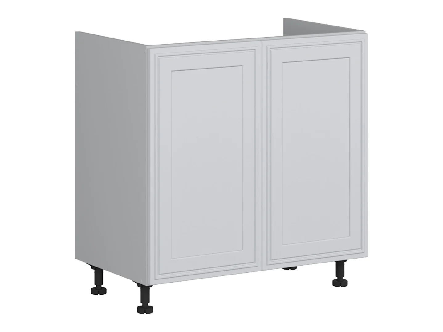 Szafka kuchenna pod zlewozmywak Verdi 80 cm dwudrzwiowa jasny szary mat