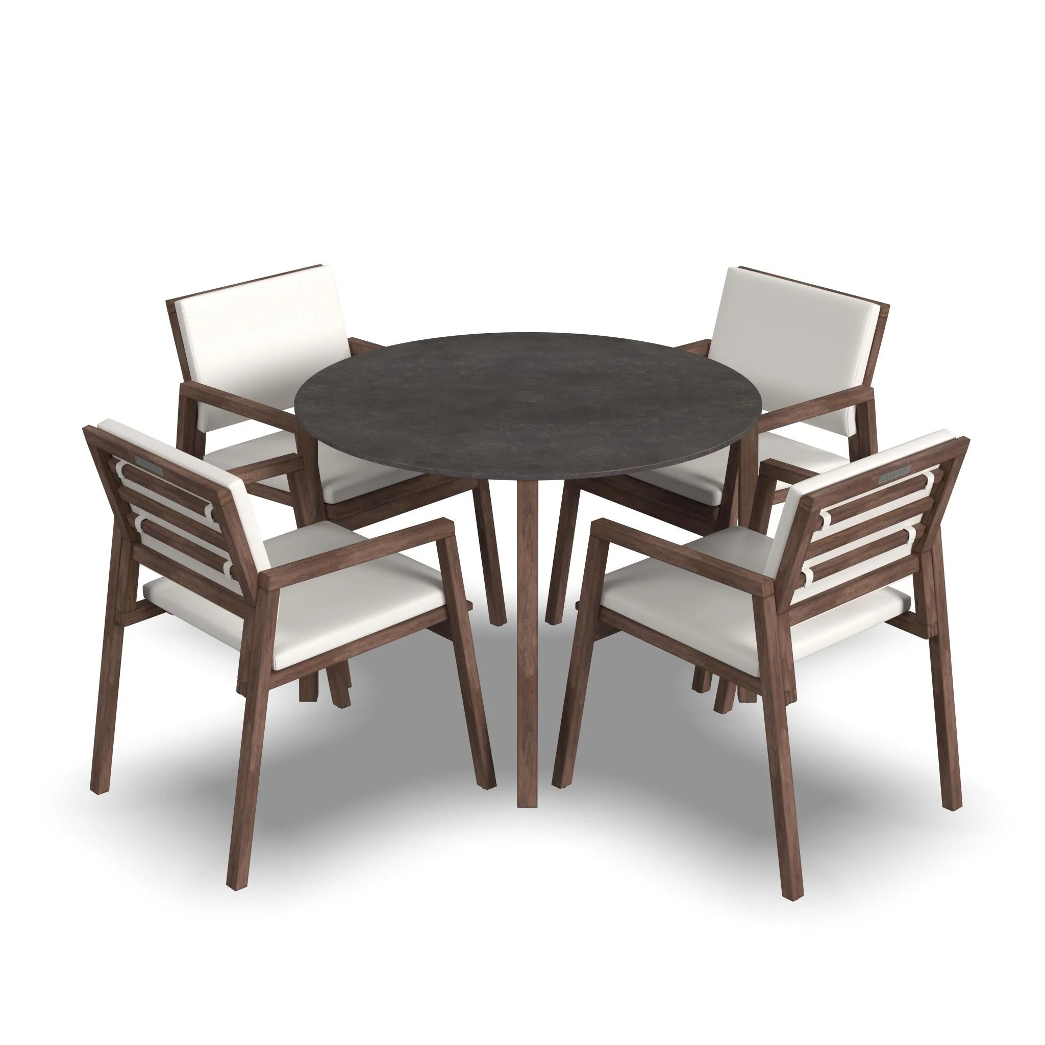 Nova Canvas Natural 5-Piece Dining Set by Flexsteel - 43 x 30 x 43