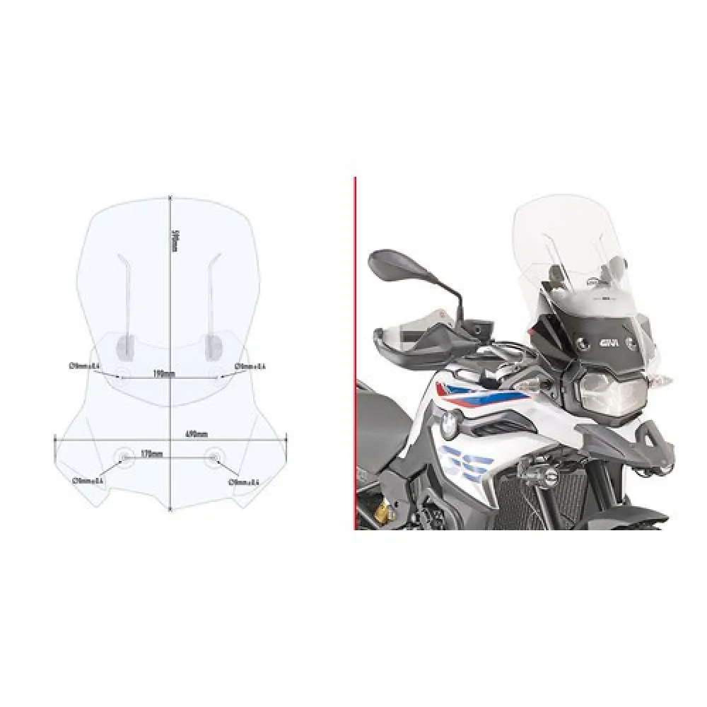Givi D5127S/ST/AF5127 Bmw F750GS fitting kit