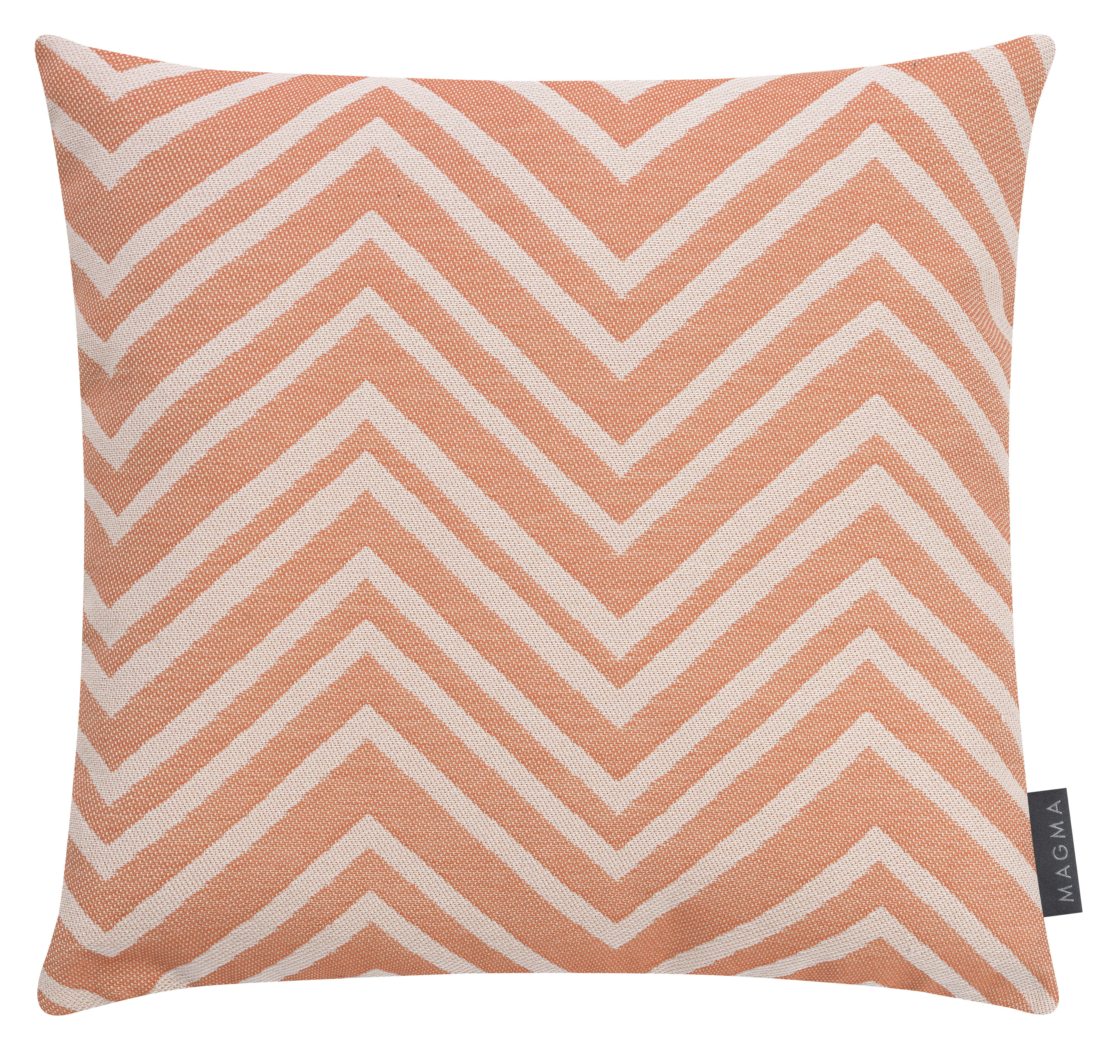 LOBOS - Housses de coussin zigzag orange exterieur  Dralon-Lot de 2- 50x50