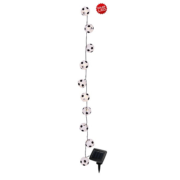 Guirlande lumineuse solaire LED Textile-20 Football extérieur métal plastique textile noir LED intégrées