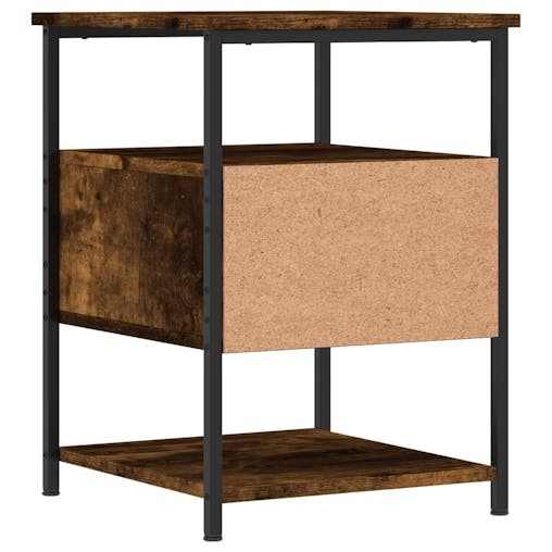 NNEVL Bedside Cabinets 2 pcs Smoked Oak 40x42x56 cm Engineered Wood