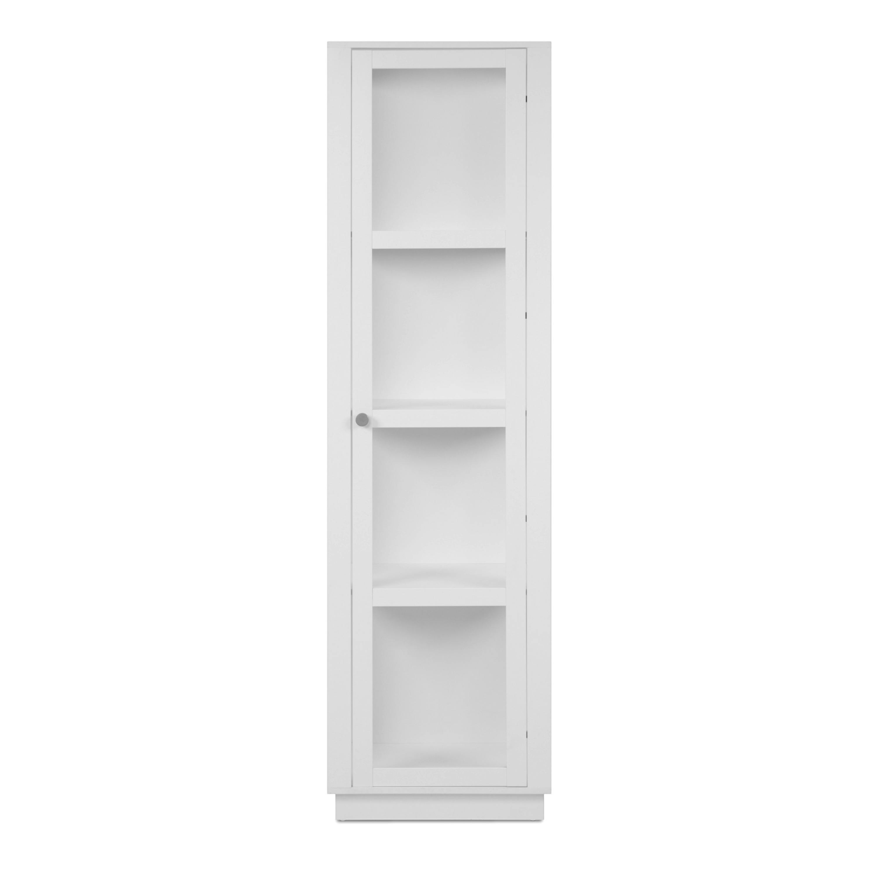 Colonne vitrine blanche 1 porte 4 niveaux RAVEN