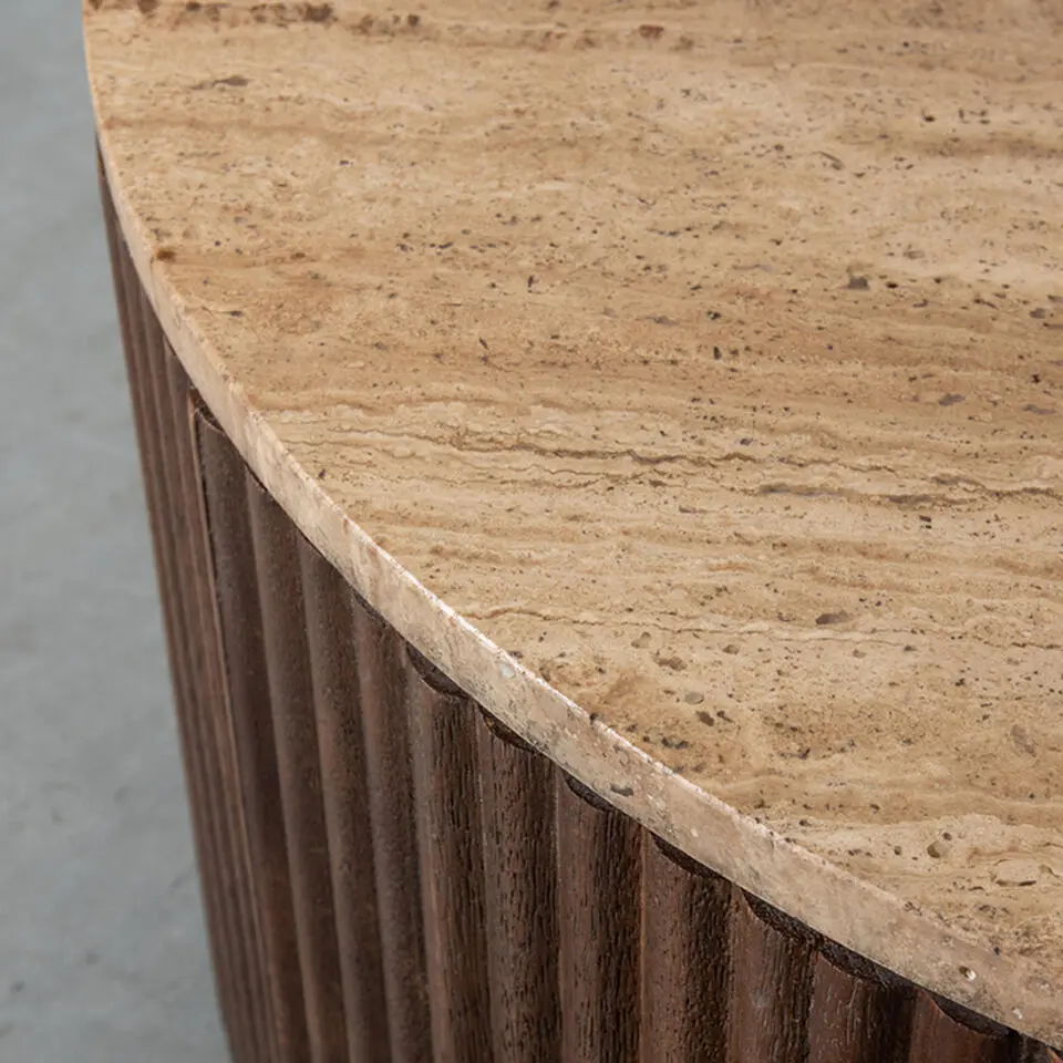 LABEL51 Salontafel Ribble - Espresso - Travertin