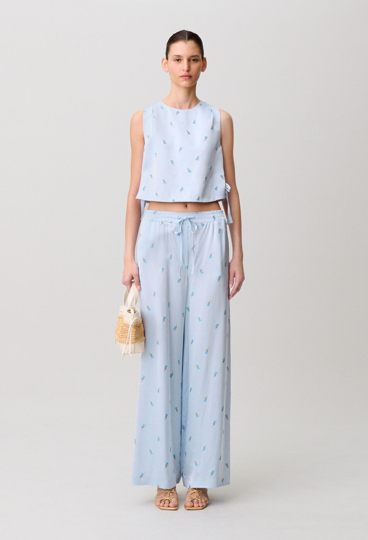 Pantalon léger satin