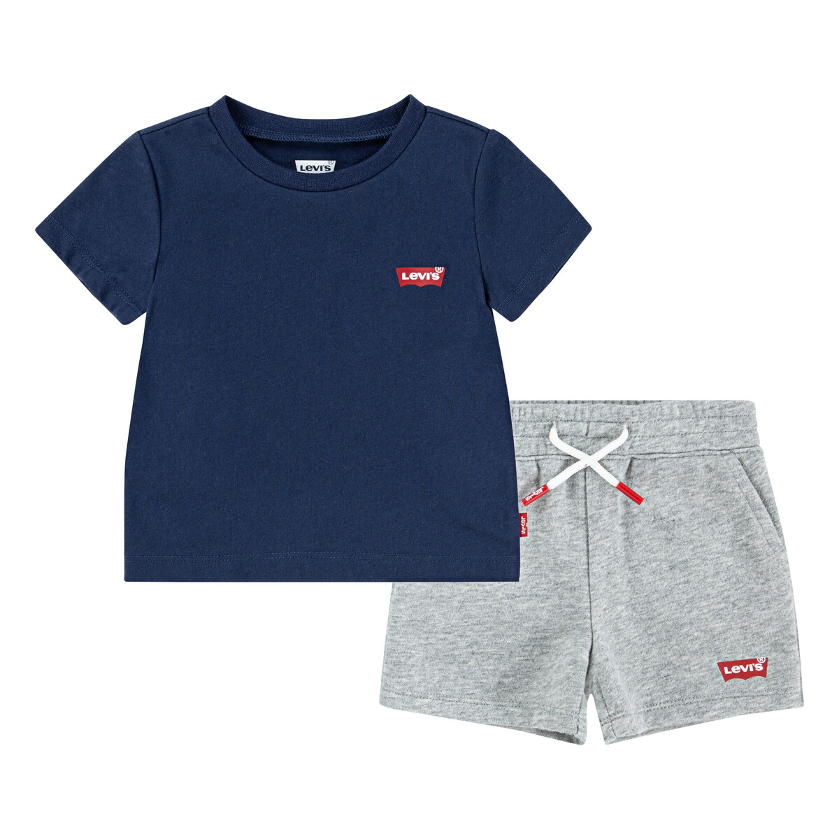 Levi's - BATWING TEE & KNIT SHORT - Marine / Grey