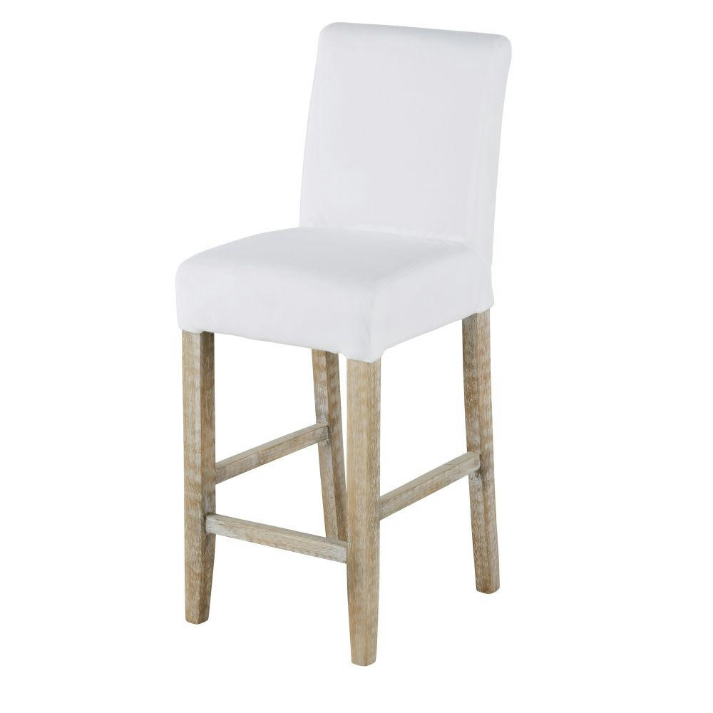 Margaux - Chaise pour îlot central à housser pieds en pin H65