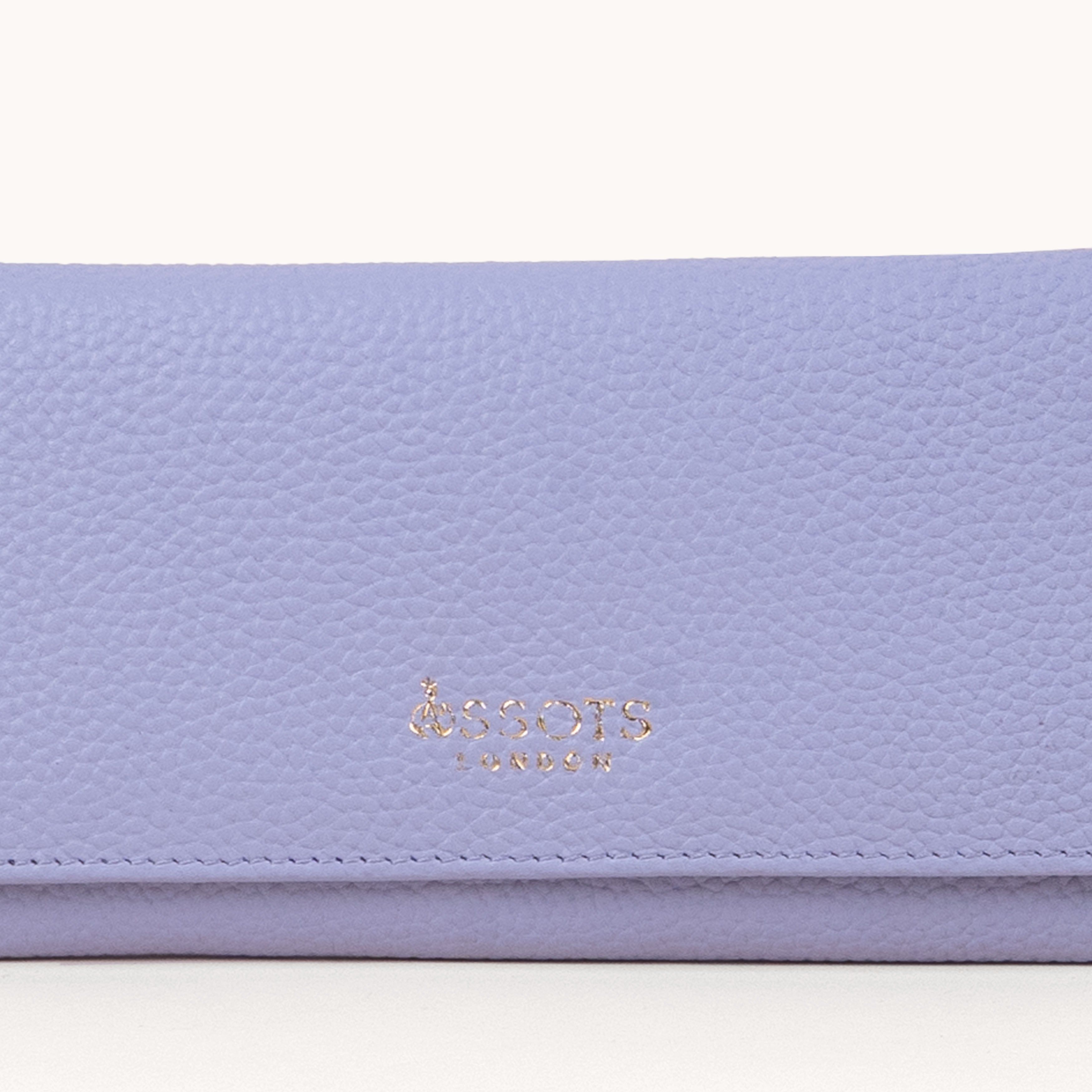 Assots London CLAIRE' Pebble Grain Leather Flap Over Purse