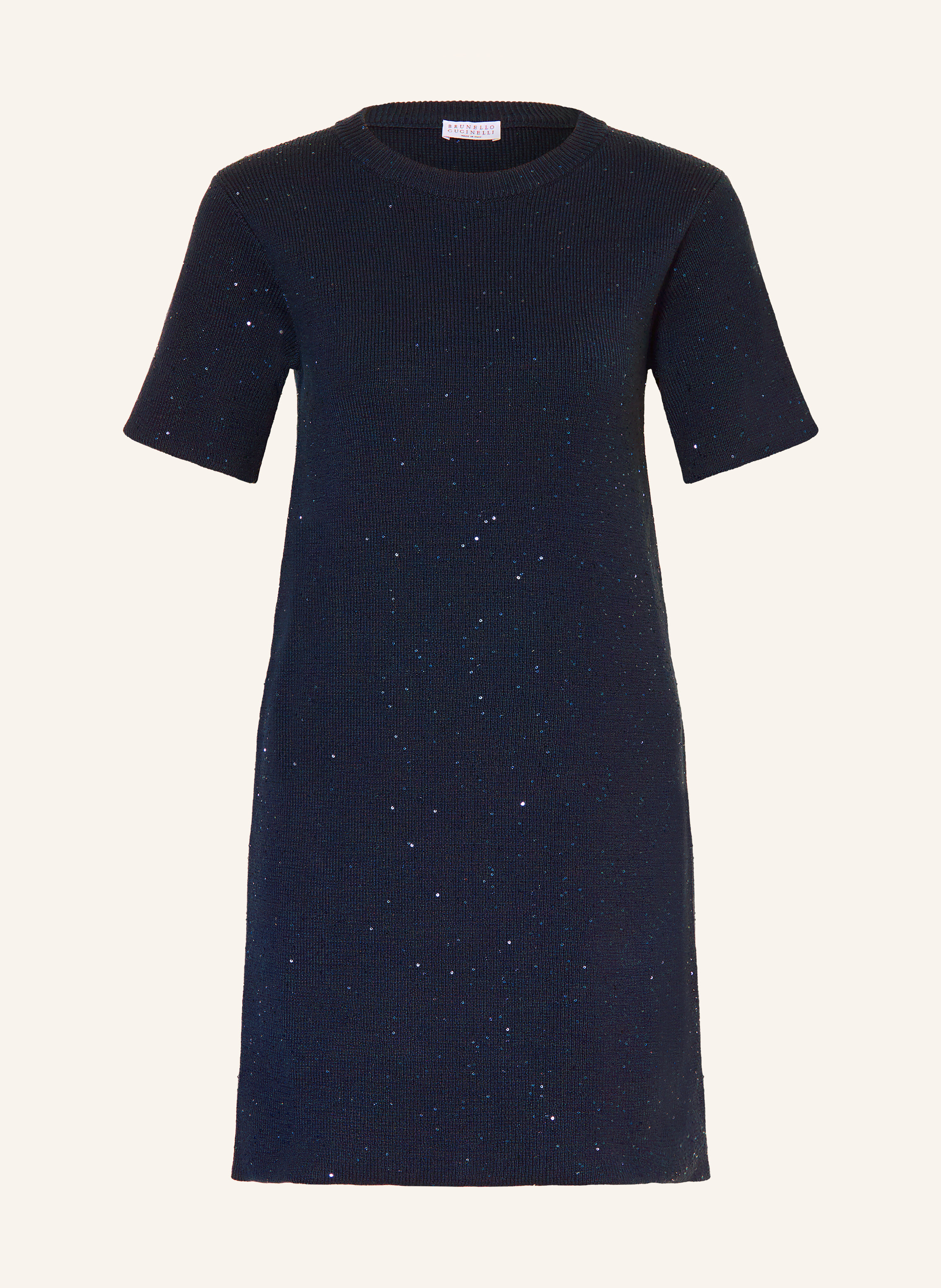 BRUNELLO CUCINELLI Strickkleid mit Pailletten