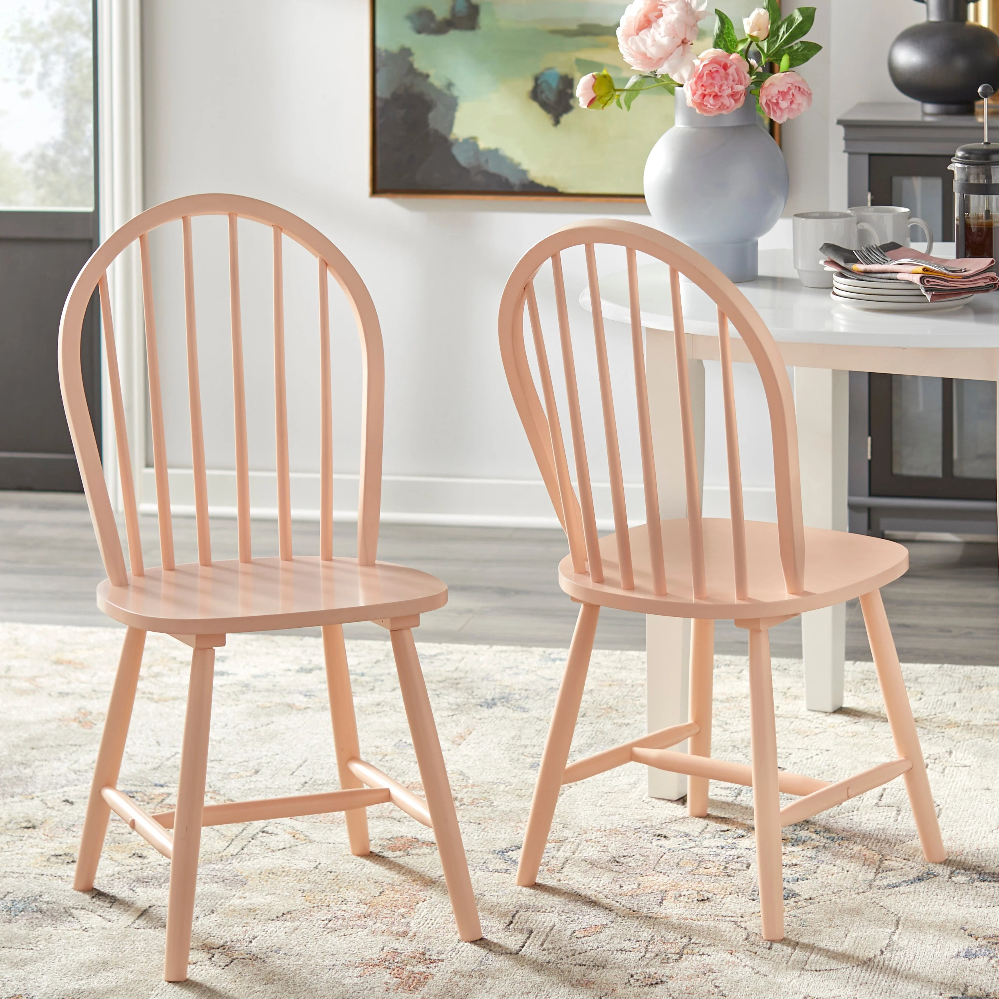 Simple Living Franklin Solid Wood Spindle Dining Chair (Set of 2)