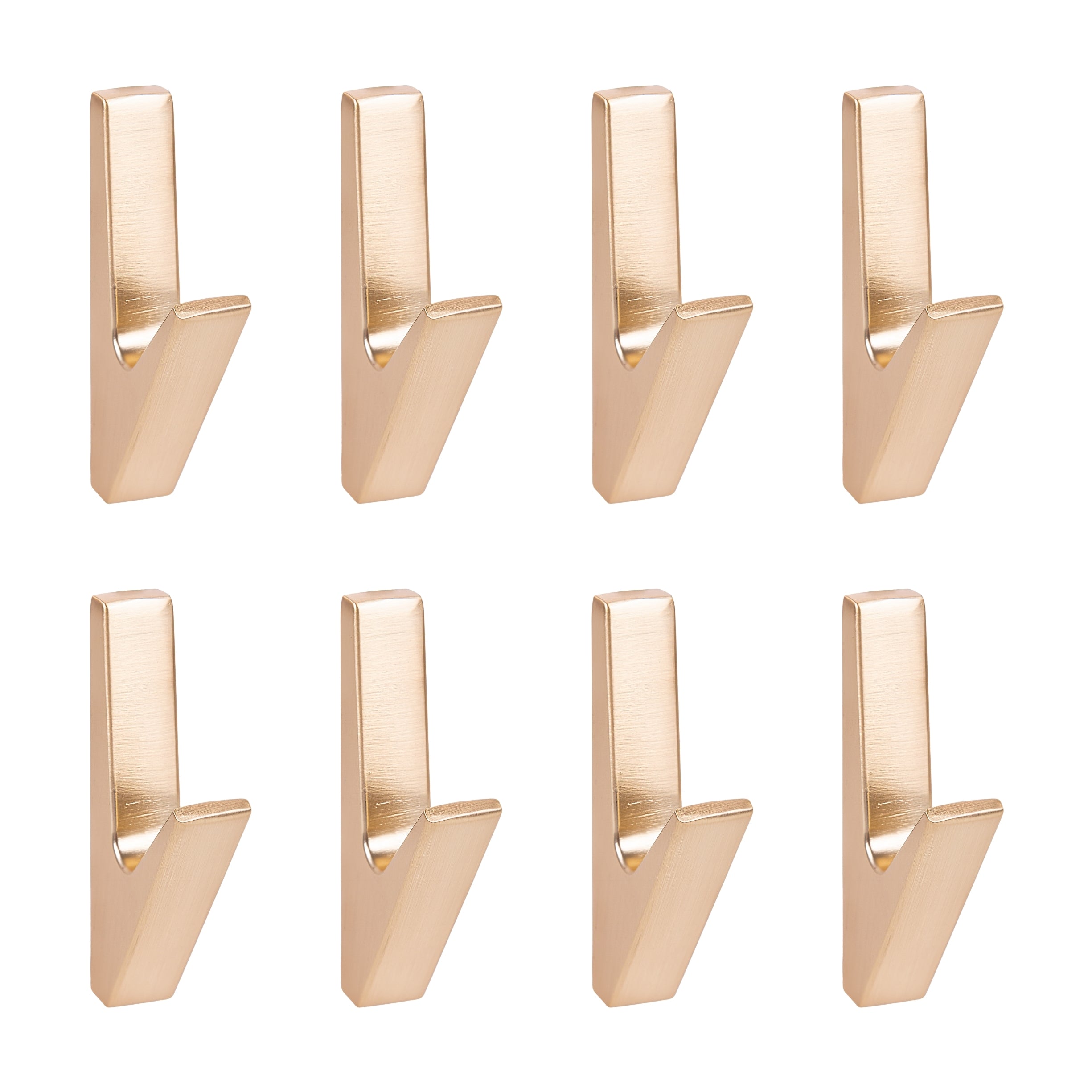 QUVIO Wandkapstok - Metaal - Goud - Set van 8