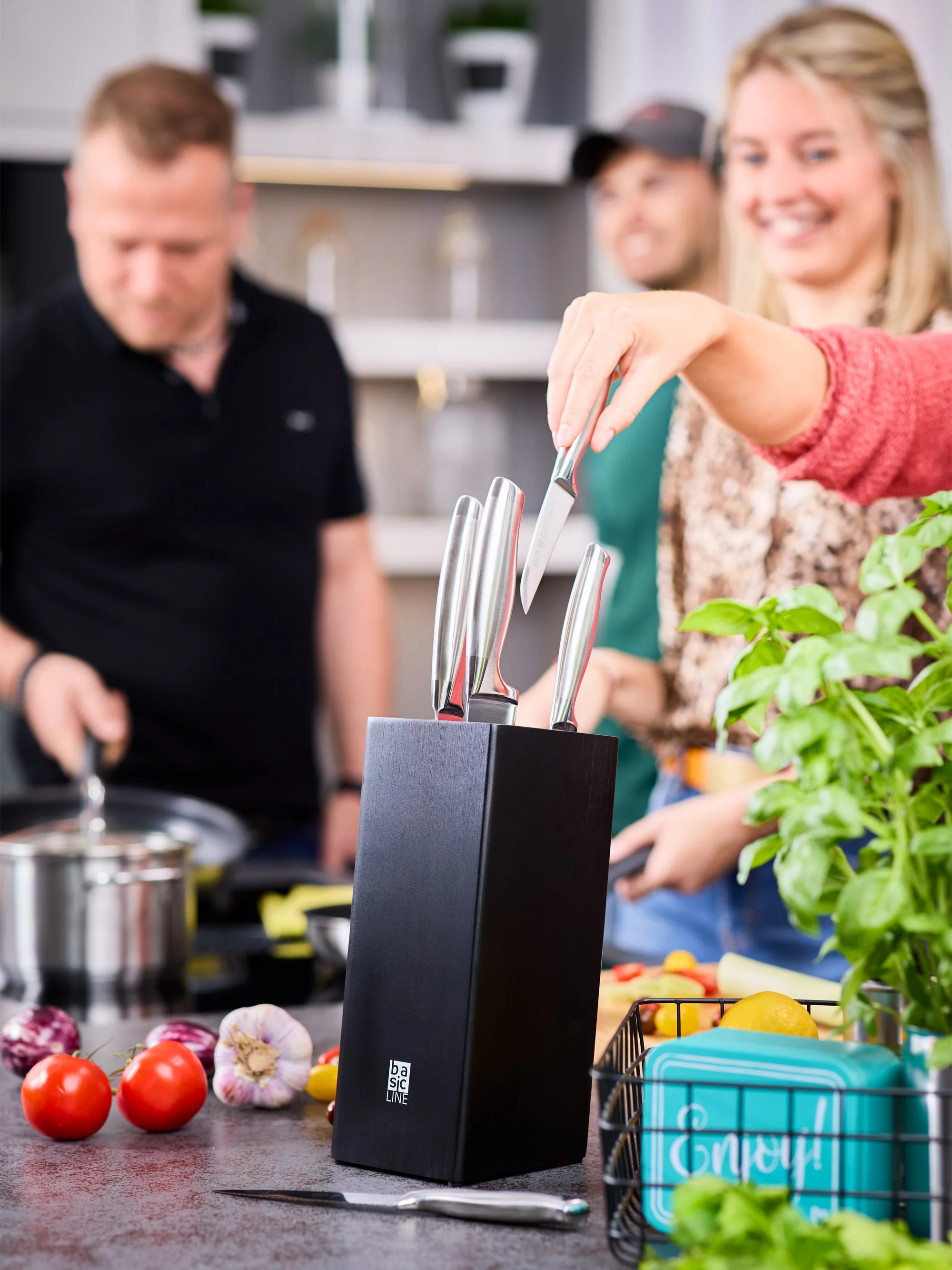 Messerblock Cuisine mit 5 Messern, 6er-Set
