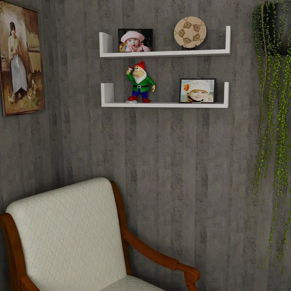 Iris Wandplank - 100% MELAMINE - Wit