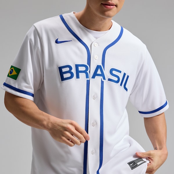 Brazil Baseball Nike 2026 World Baseball Classic Home Stadium Jersey - White