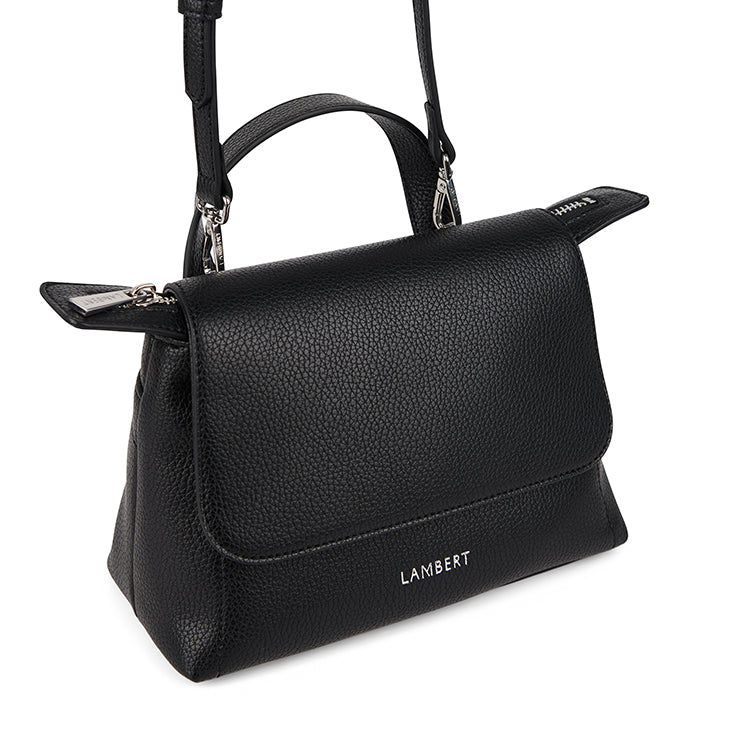 The Ginny – 2-in-1 Black Vegan Leather Crossbody Bag