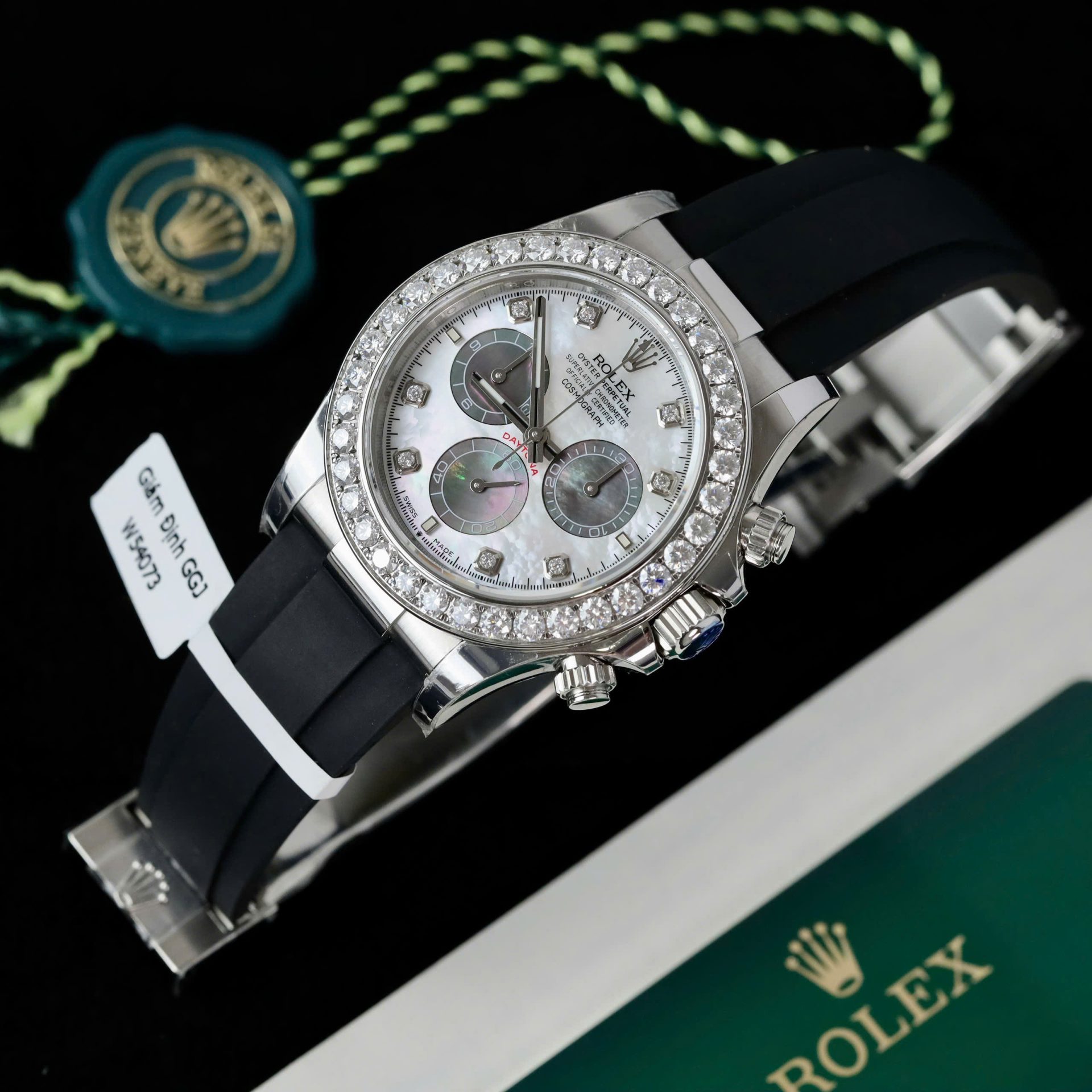 Rolex Daytona 904L Steel MOP Dial With Diamonds 40mm Oysterflex Super Clone