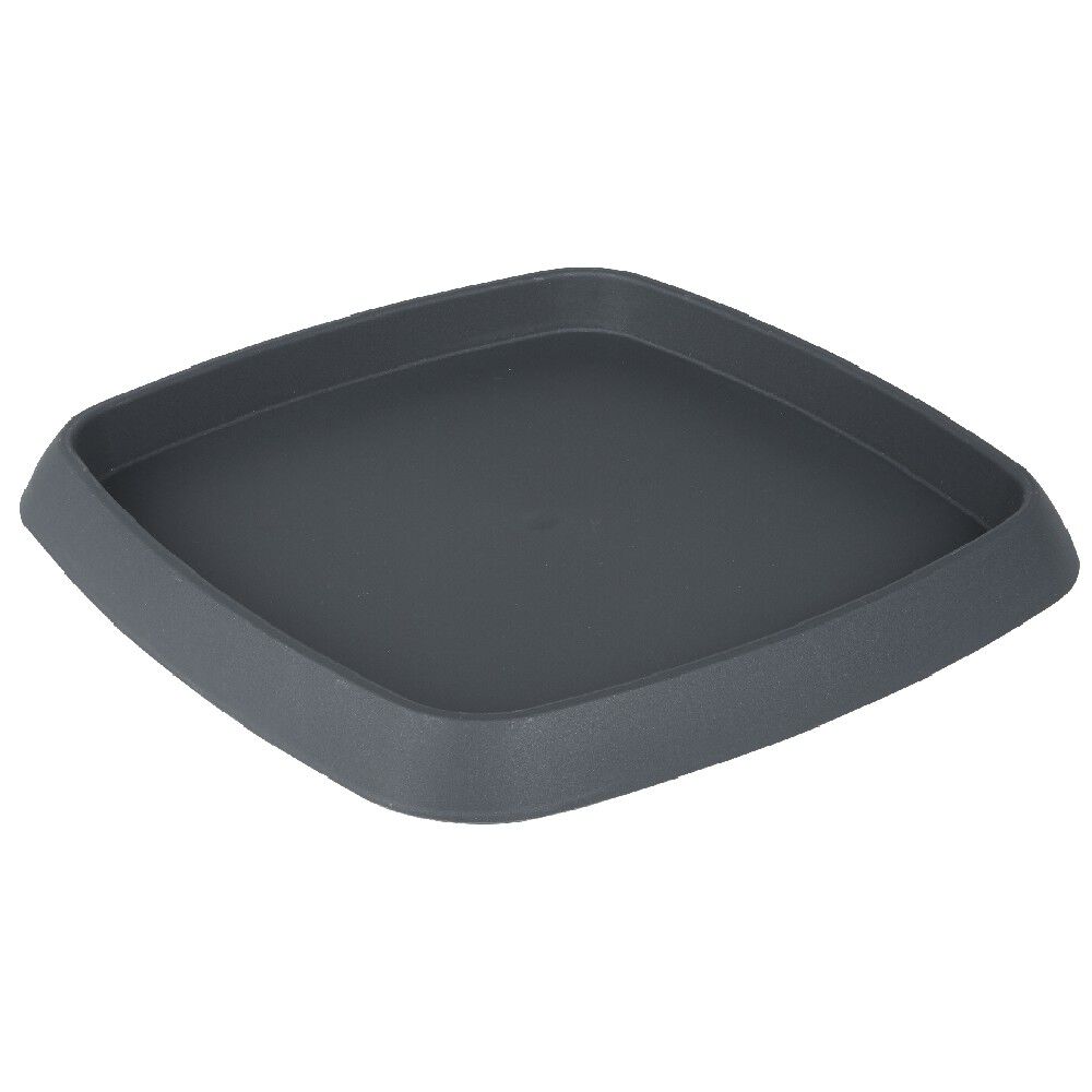 Soucoupe carrée pour pot Chorus 15,2 L anthracite