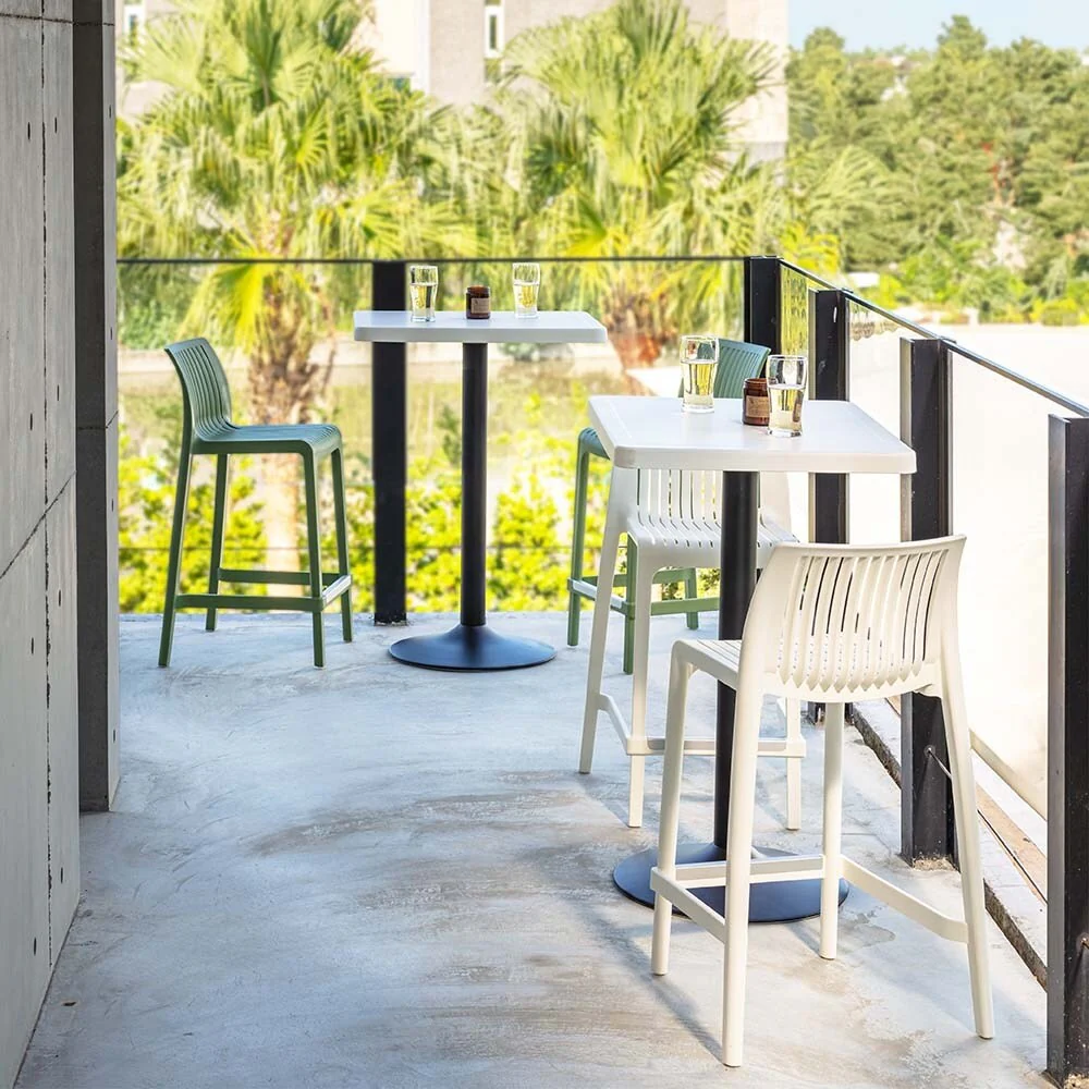 Milos Resin Stackable Counter Stools, Set of 2