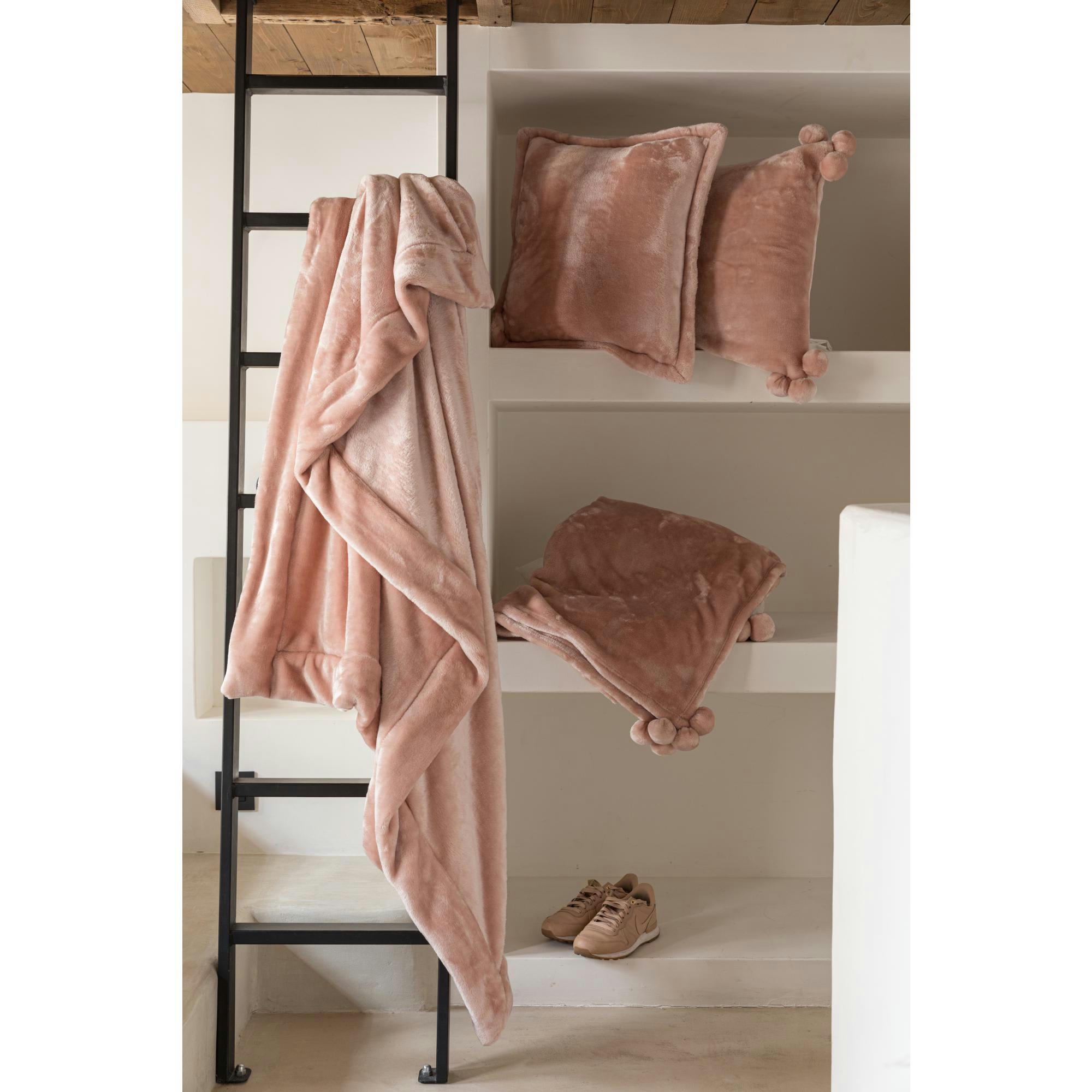 TENDER POMPONS - Coussin  en polyester aubepine 45 x 45