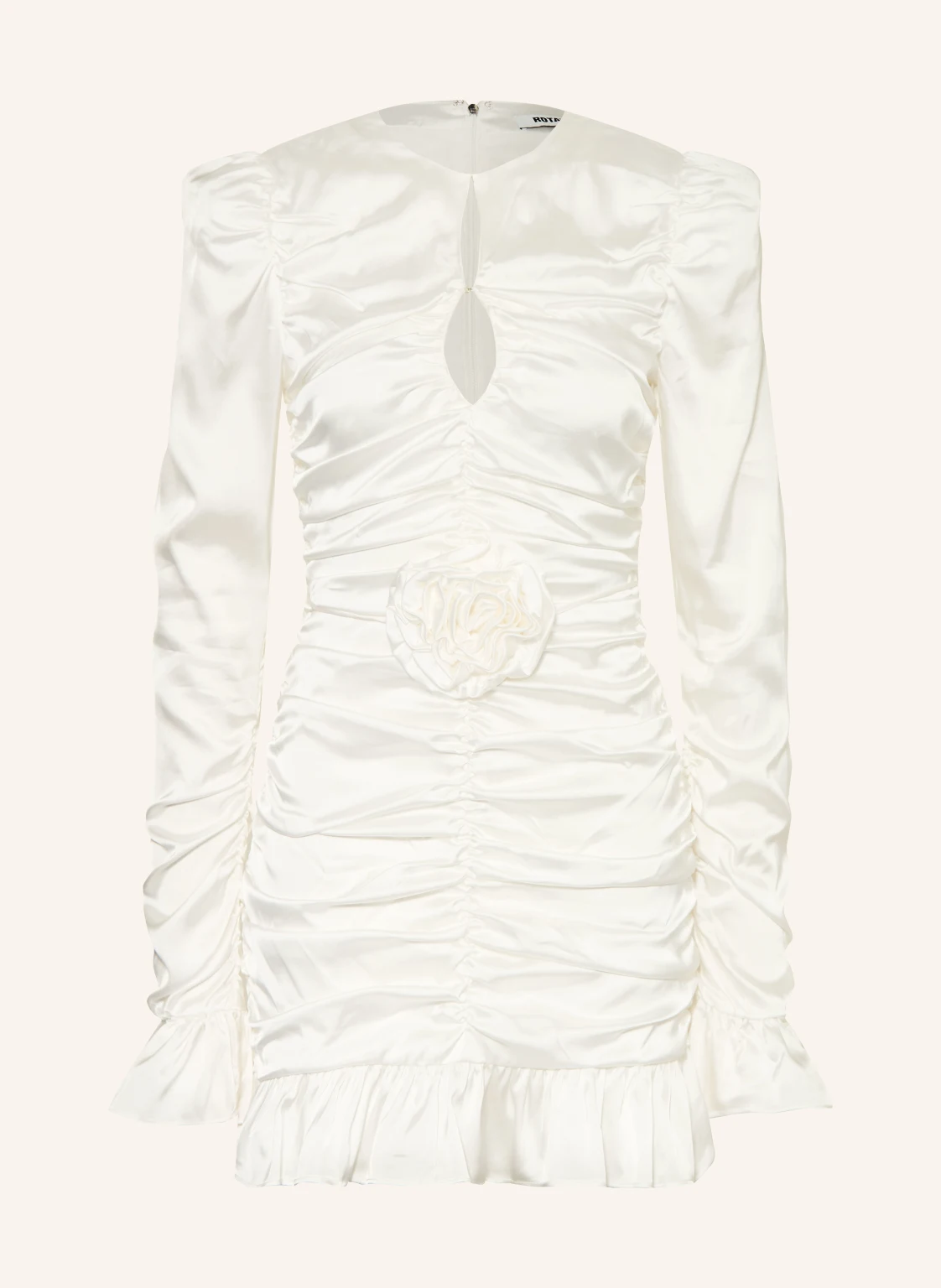 ROTATE Cocktailkleid aus Satin mit Rüschen