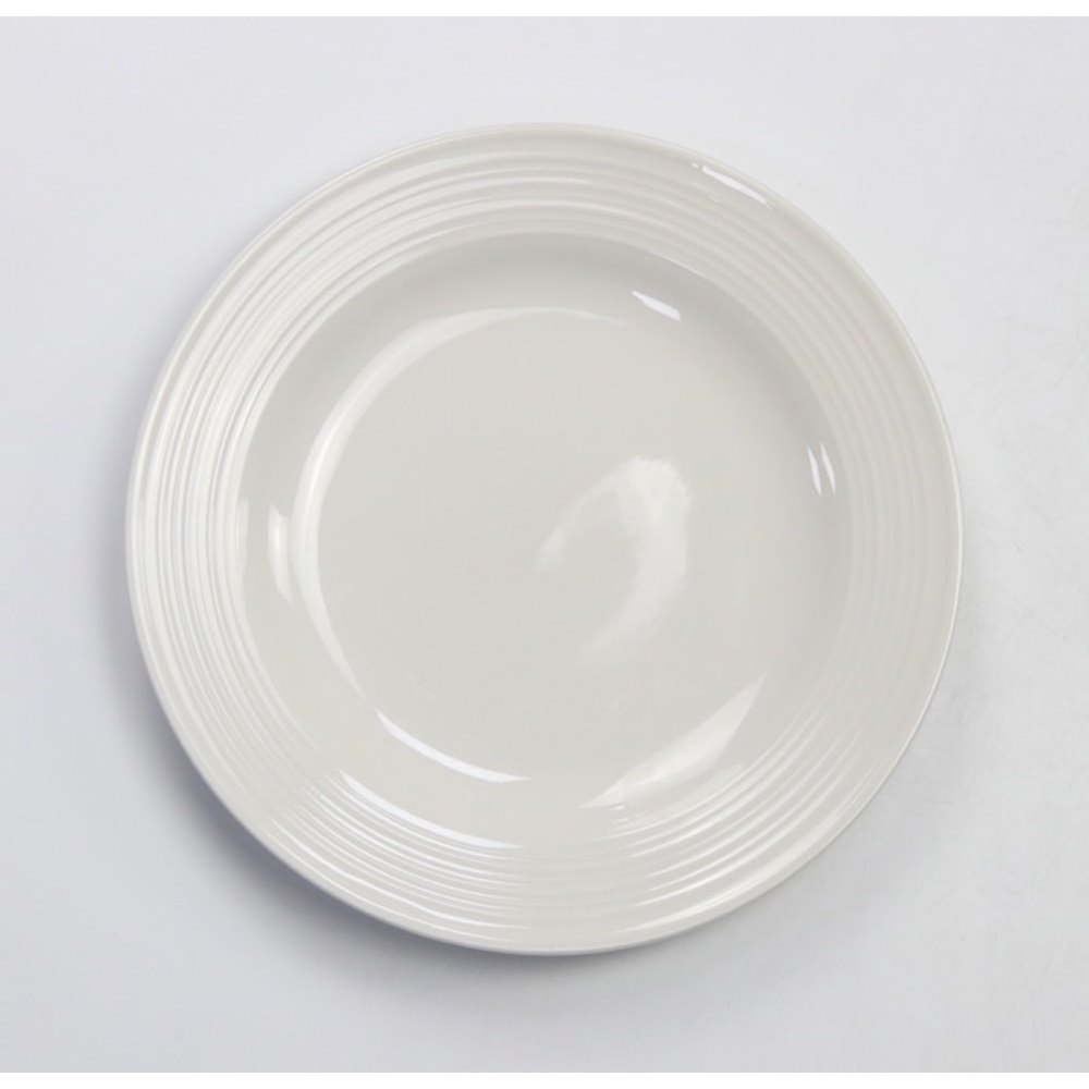 Prato de sobremesa branco PURE em porcelana 19cm