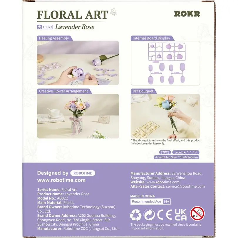 Modellbausatz 37-teilig Lavender Rose