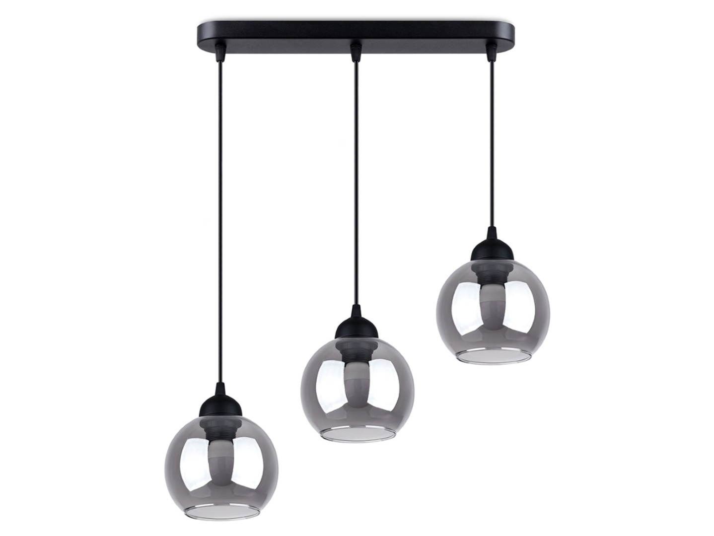 Lampa wisząca Alino 3-punktowa stalowa czarna